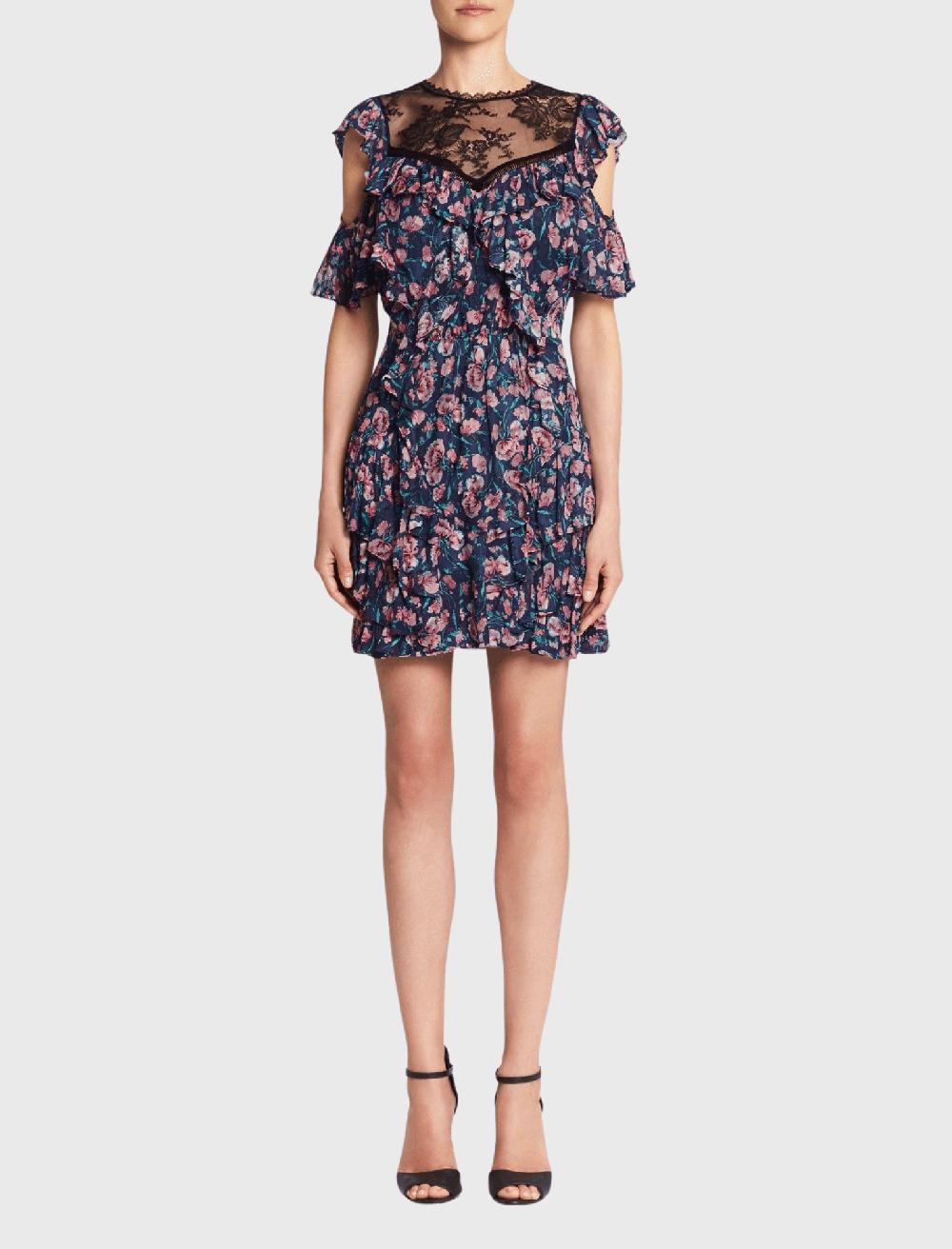 C & M Camilla And Marc Open Shoulder Tea Rose Dress