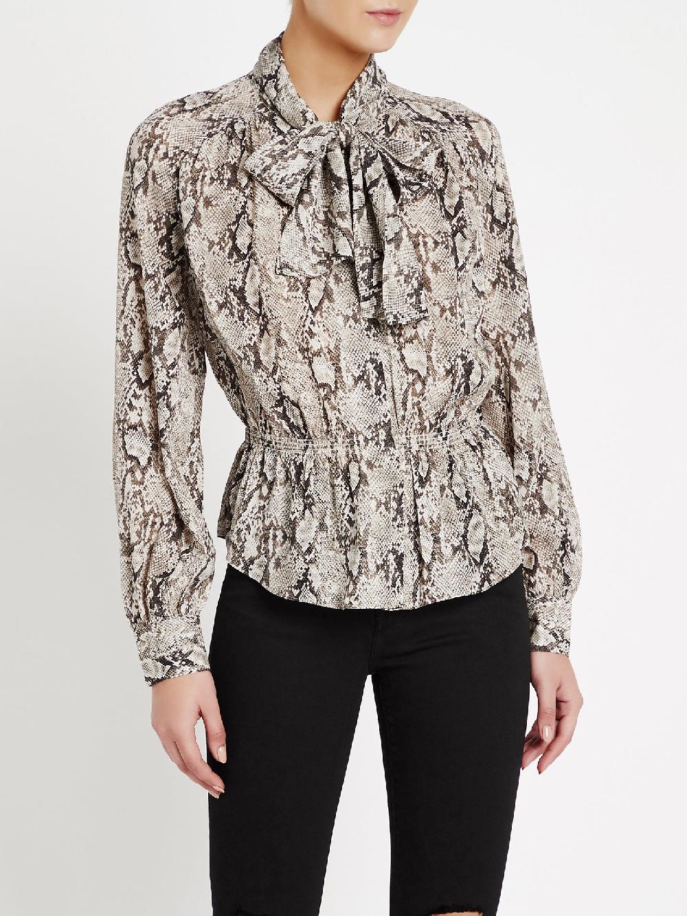 C & M Camilla And Marc Peplum Tie Blouse