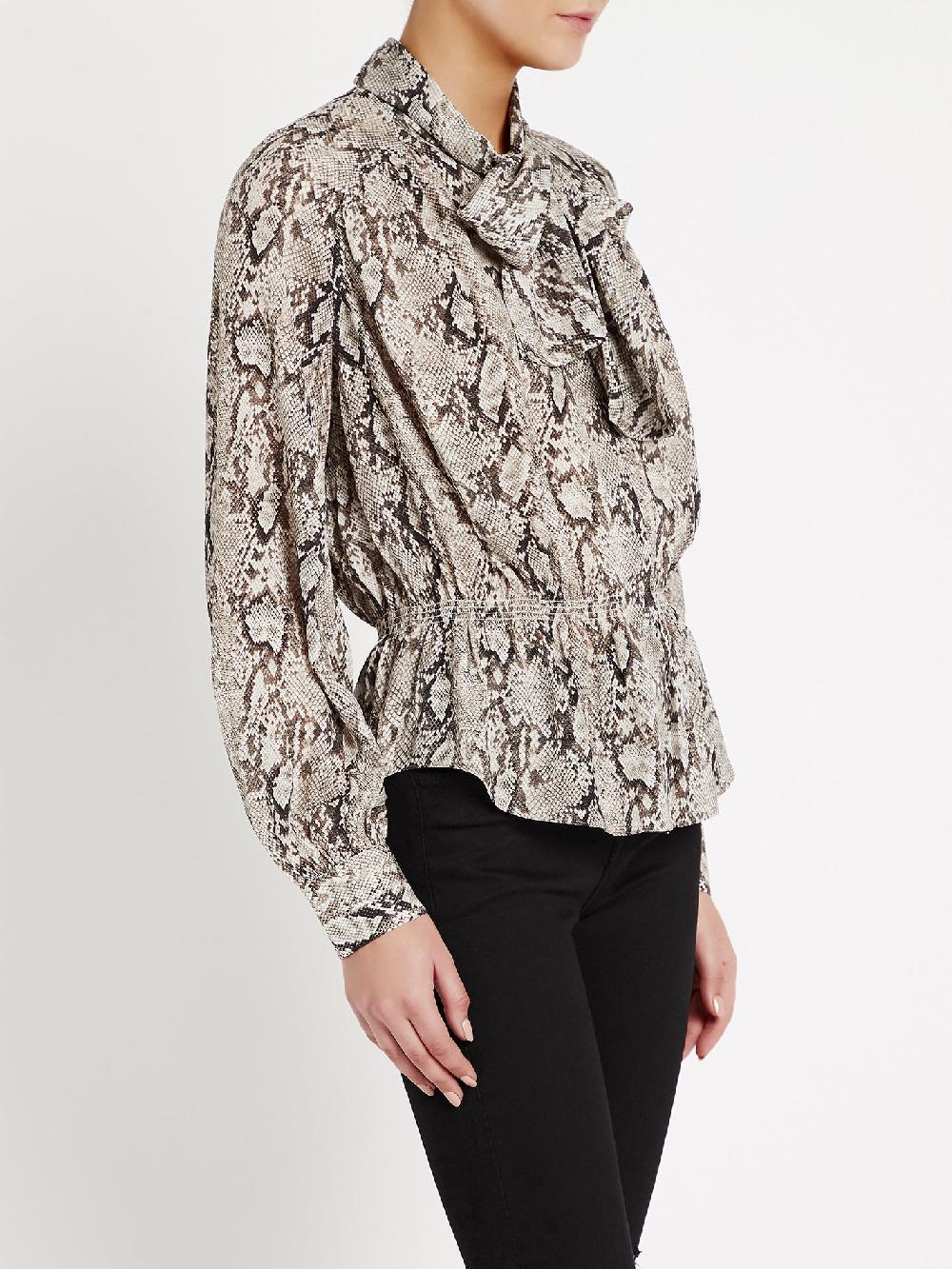 C & M Camilla And Marc Peplum Tie Blouse