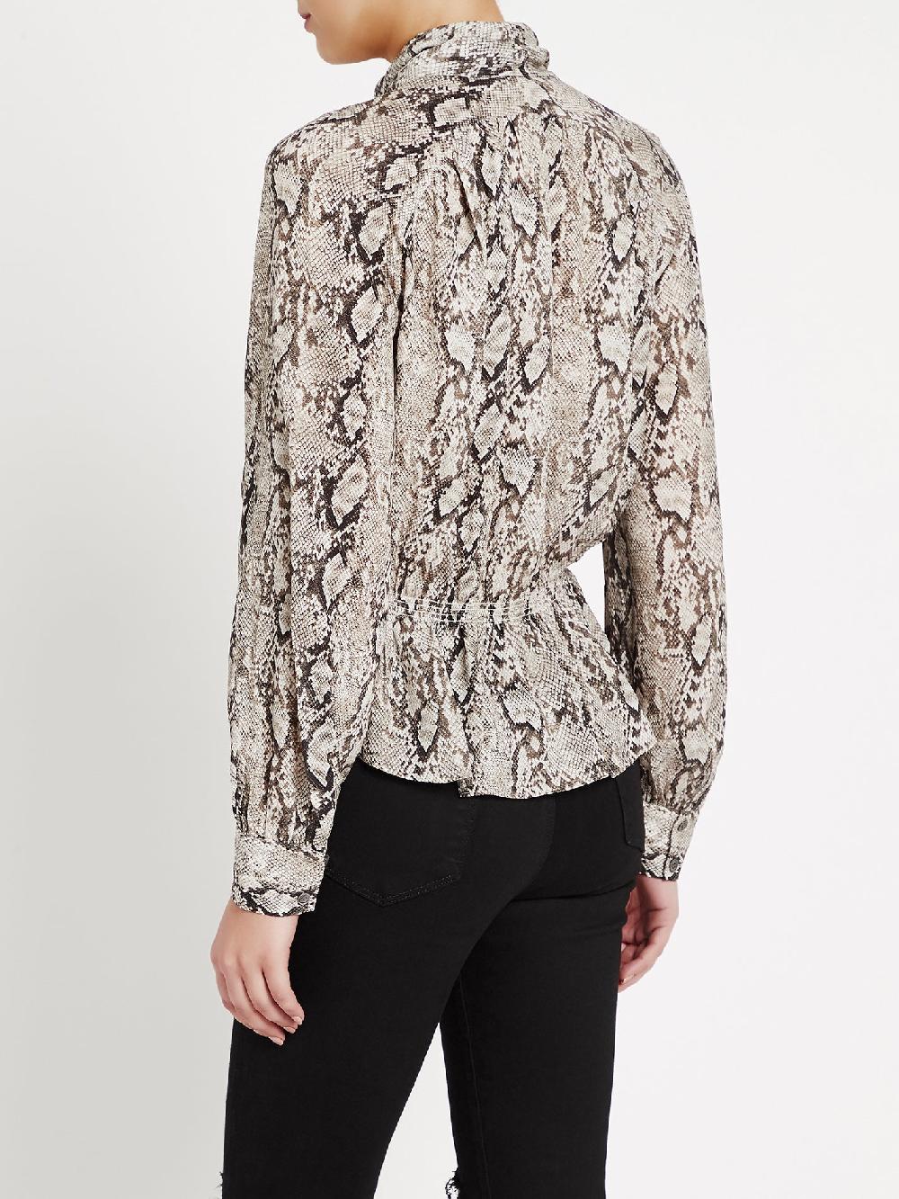 C & M Camilla And Marc Peplum Tie Blouse