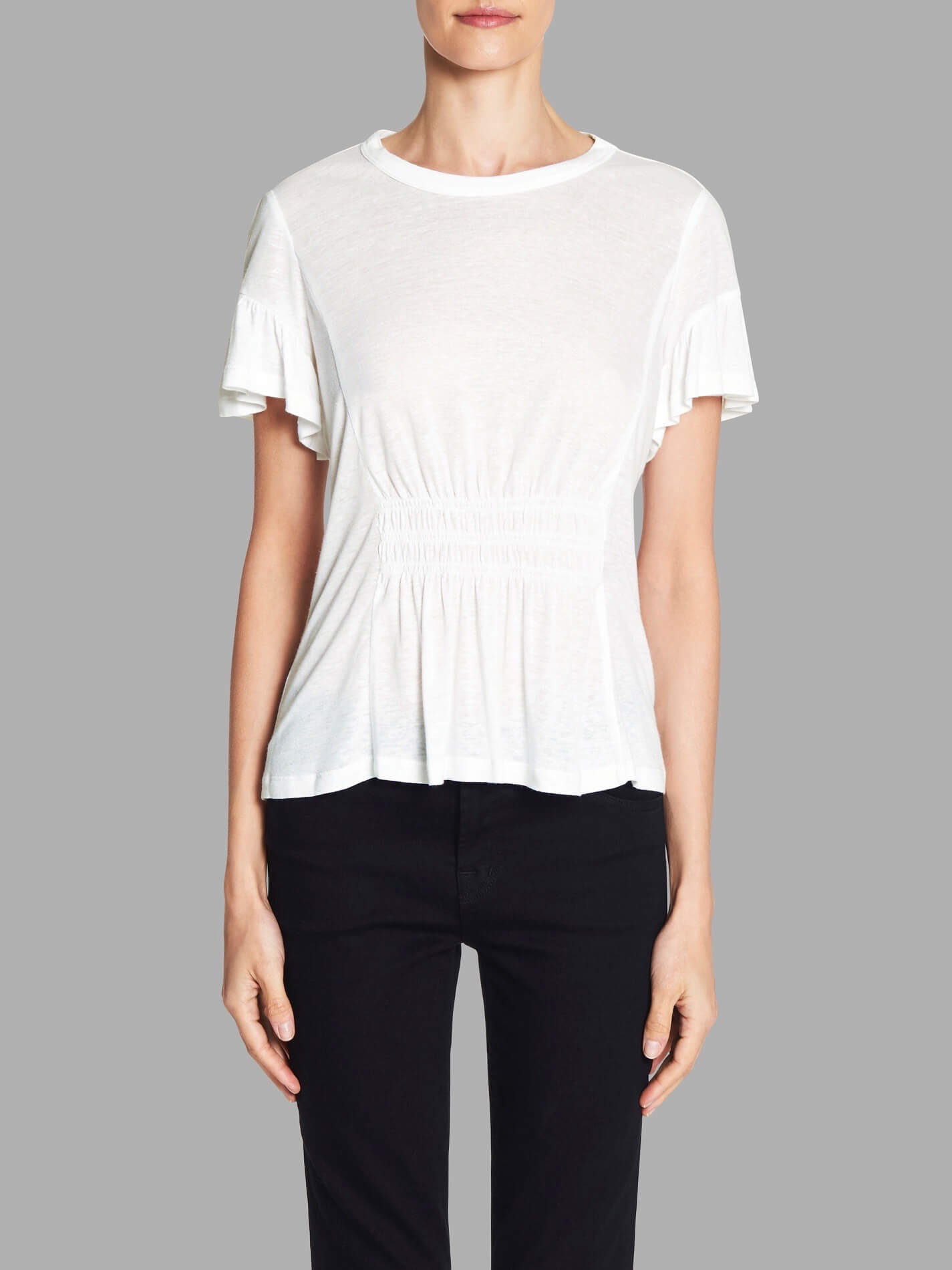 C & M Camilla And Marc Ruched Jersey Tee
