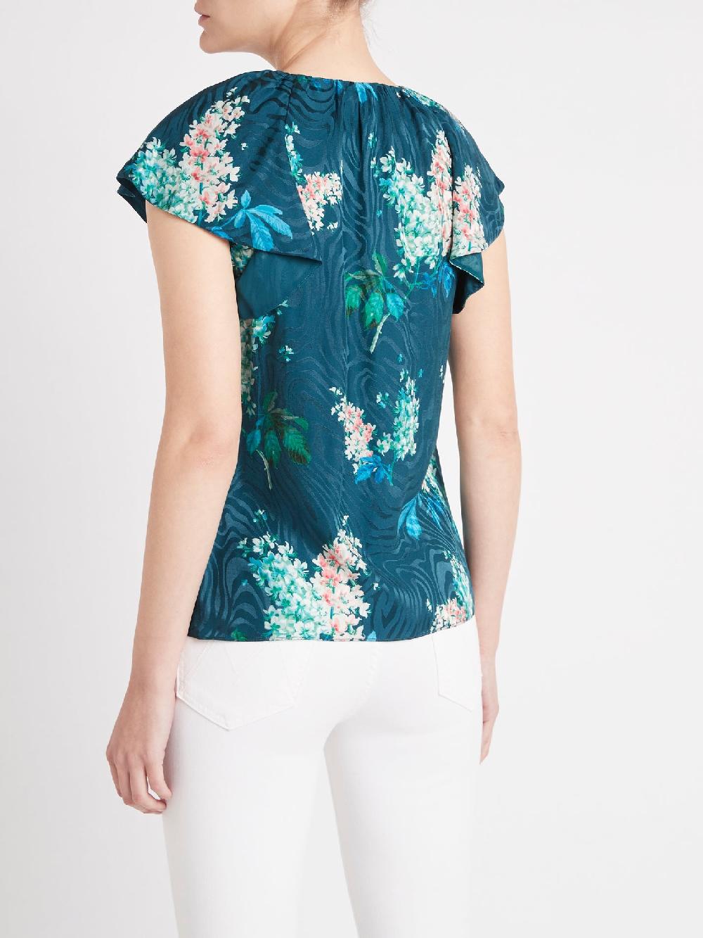C & M Camilla And Marc Short Sleeve Hydrangea Top