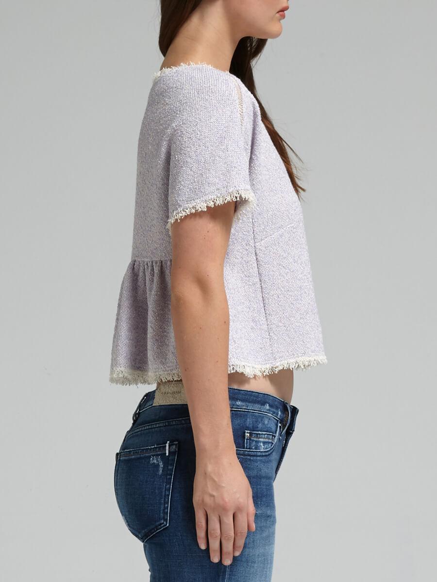 C & M Camilla And Marc Short Sleeved Tweed Top