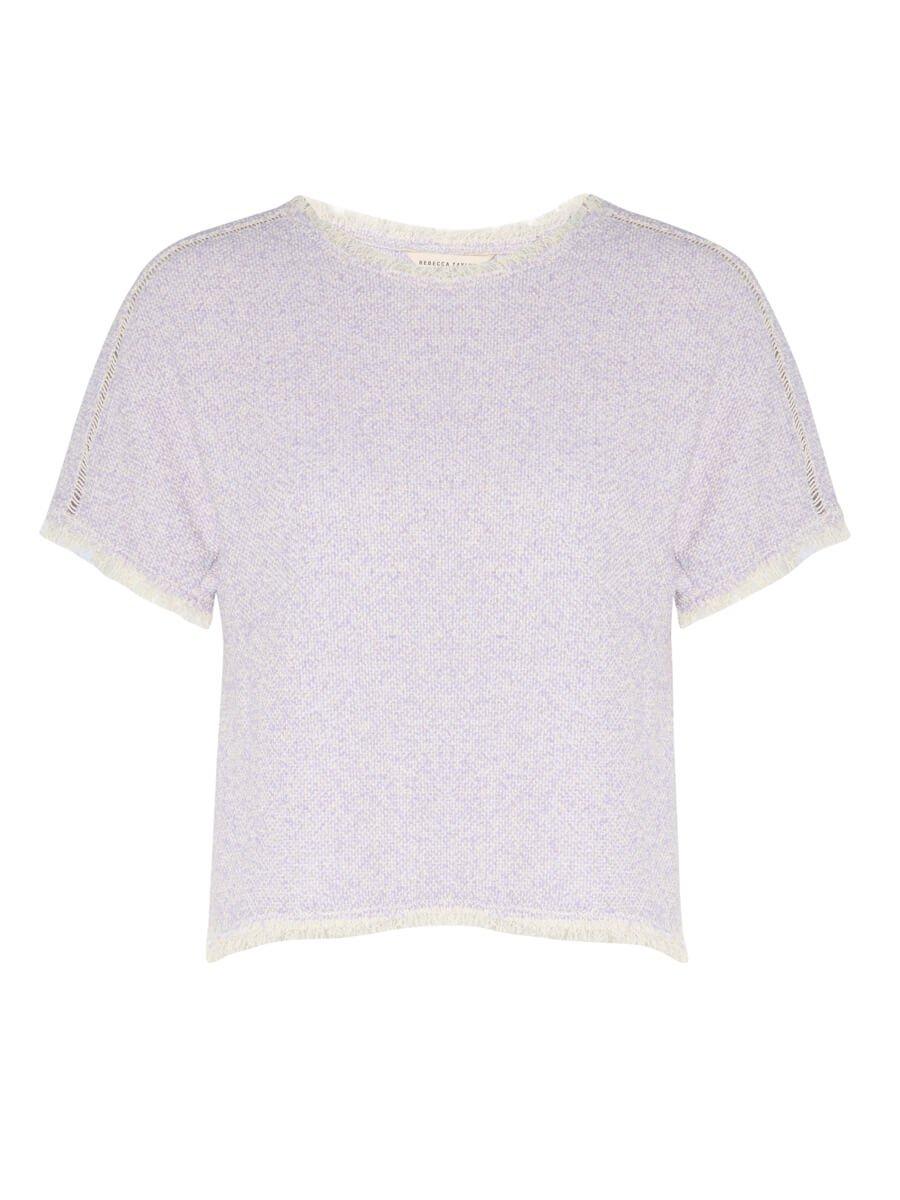 c & m camilla and marc Short Sleeved Tweed Top