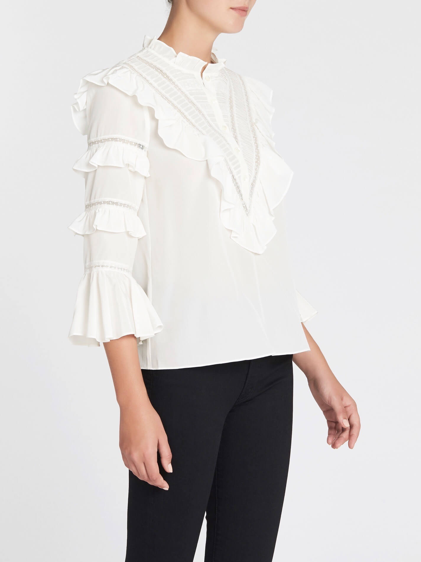 C & M Camilla And Marc Silk And Lace Top
