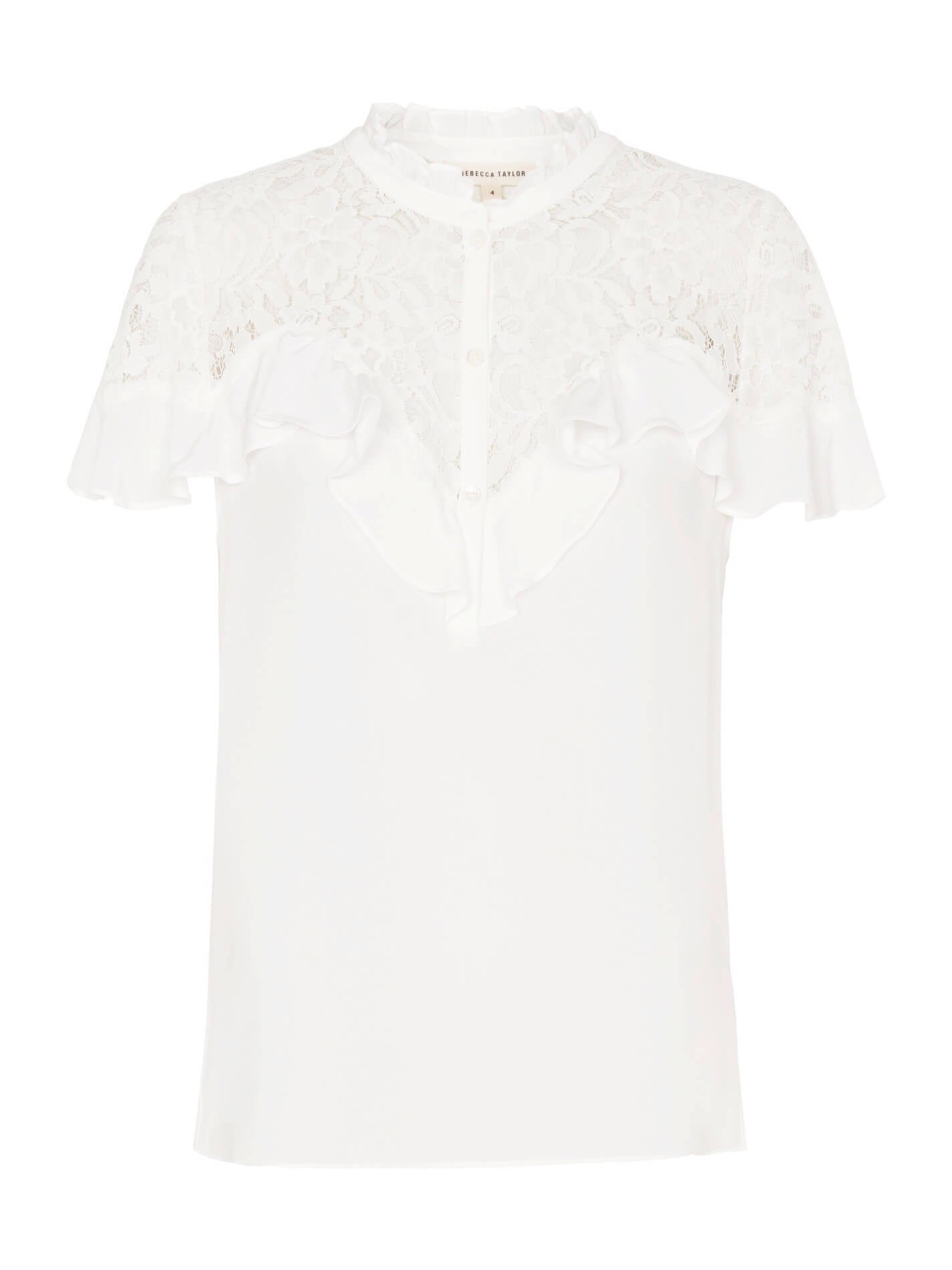 c & m camilla and marc Silk & Lace Ruffle Top