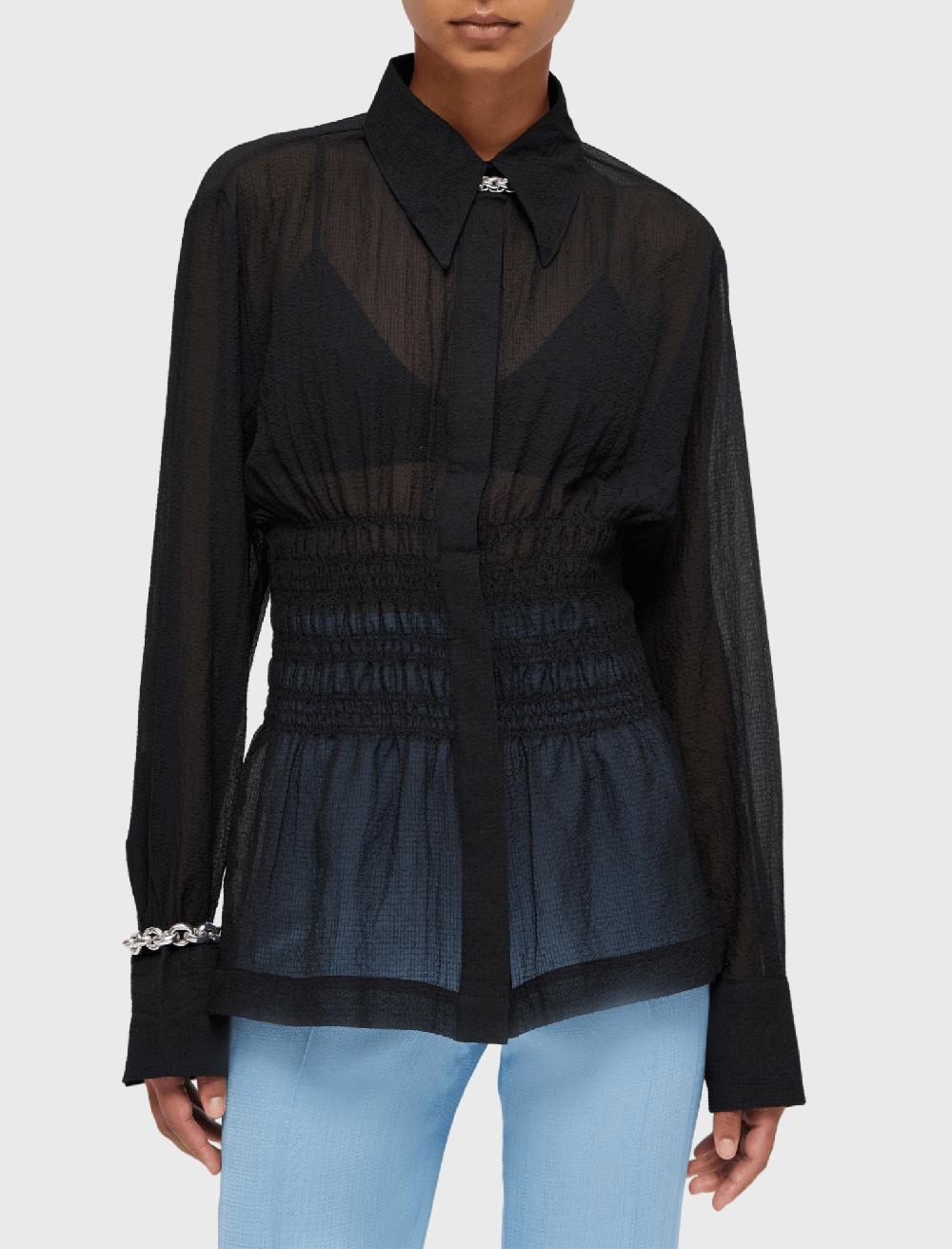 C & M Camilla And Marc Smocked Waist Blouse