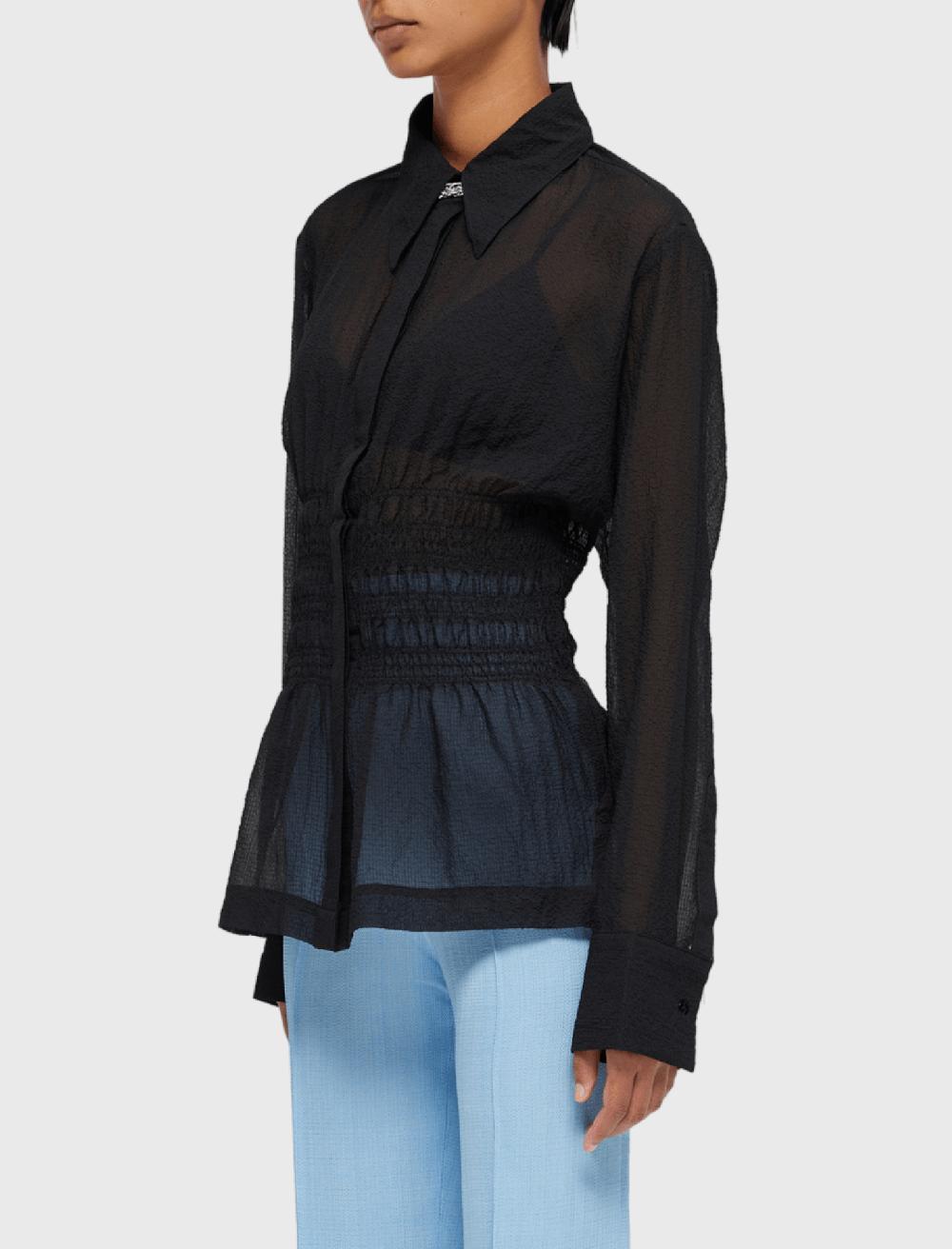 C & M Camilla And Marc Smocked Waist Blouse