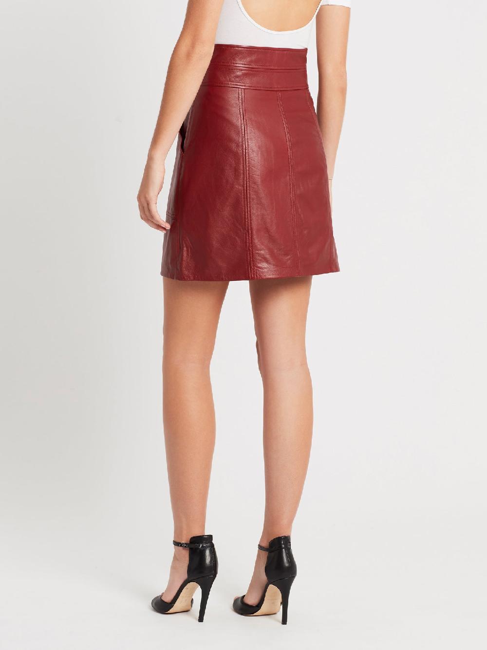 C & M Camilla And Marc Spice Leather Skirt