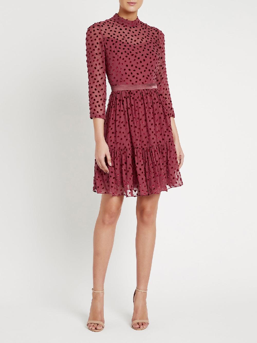 C & M Camilla And Marc Velvet Dot Dress