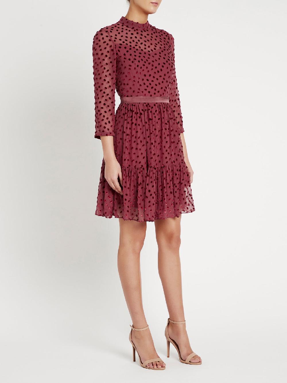 C & M Camilla And Marc Velvet Dot Dress