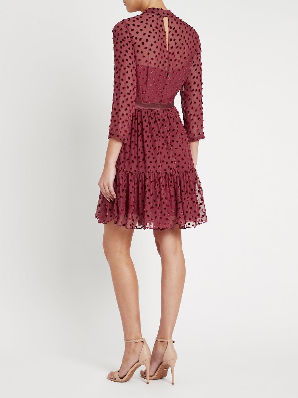 C & M Camilla And Marc Velvet Dot Dress