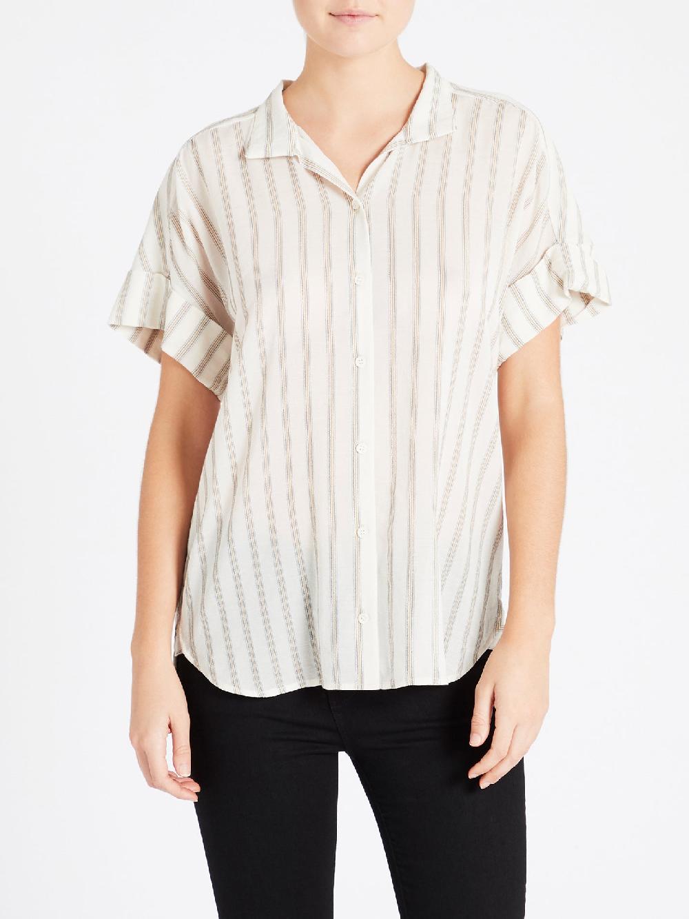 C & M Camilla And Marc Clean Collar Short Sleeve Shirt