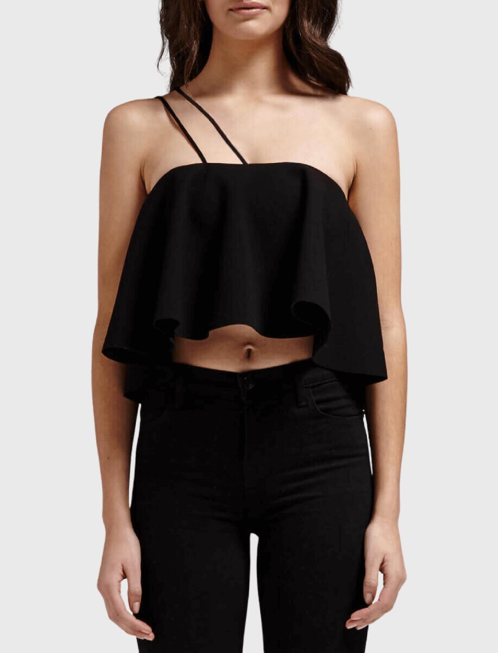 C & M Camilla And Marc Crepe Rouleaux Flare Cropped Top