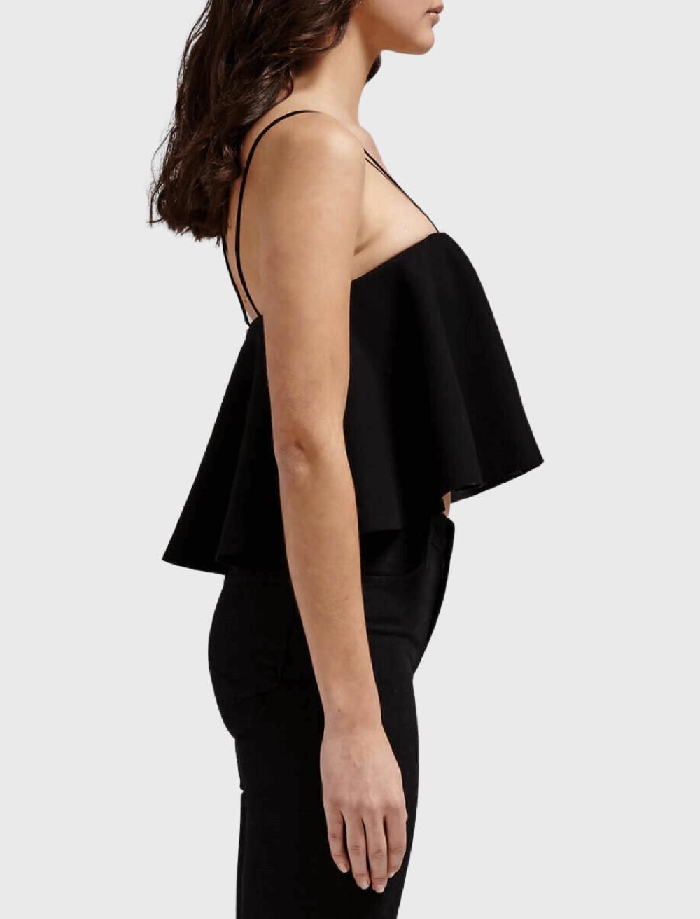 C & M Camilla And Marc Crepe Rouleaux Flare Cropped Top