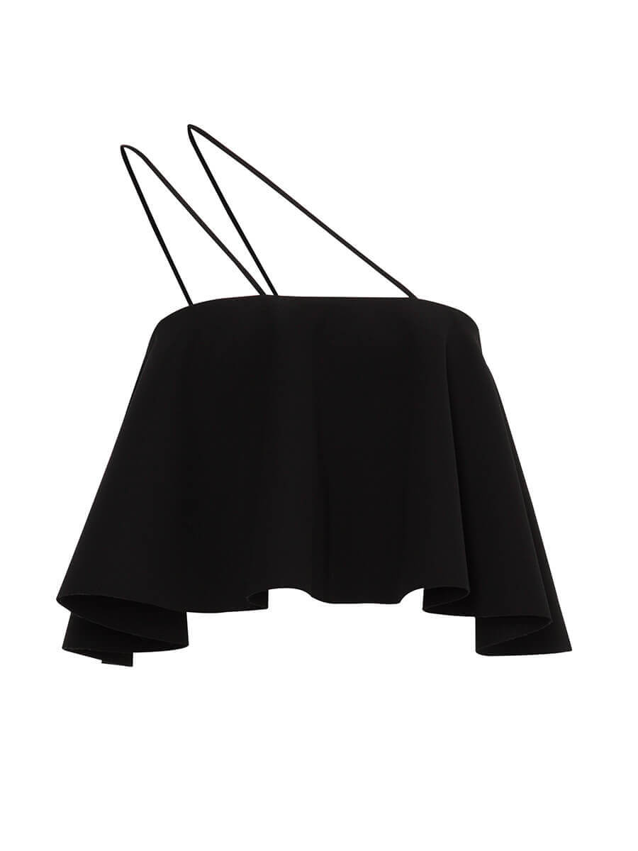 c & m camilla and marc Crepe Rouleaux Flare Cropped Top