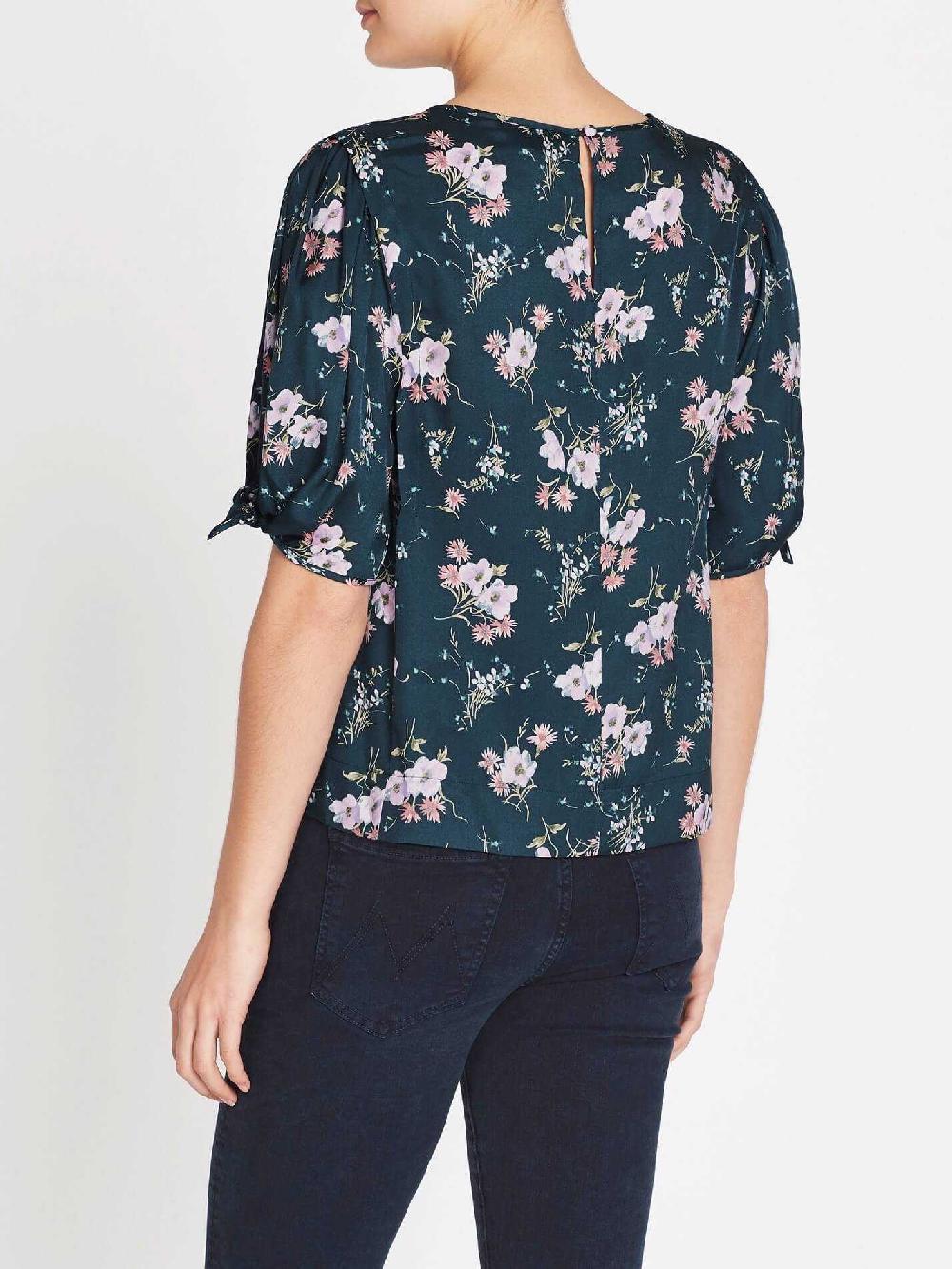 C & M Camilla And Marc Emilia Print Silk Twill Tie Top