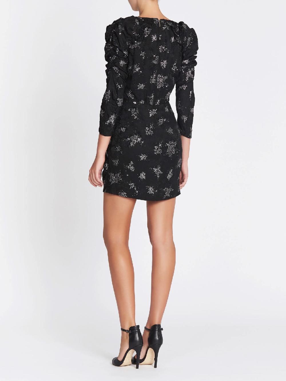 C & M Camilla And Marc Glitter Print Silk Jacquard Dress