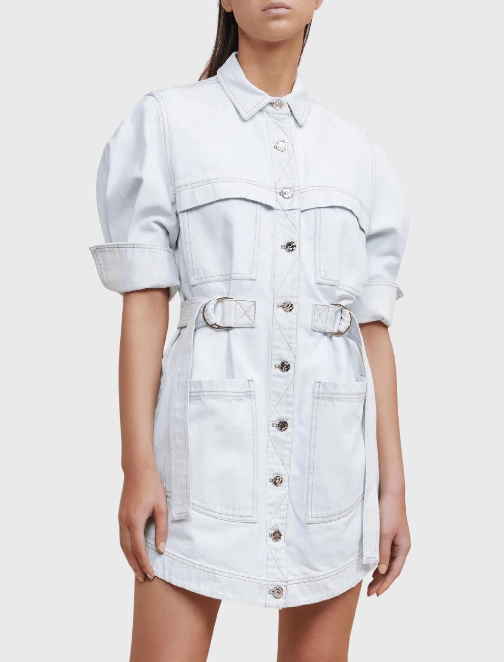 C & M Camilla And Marc Holmes Short Sleeve Denim Shirt Dress