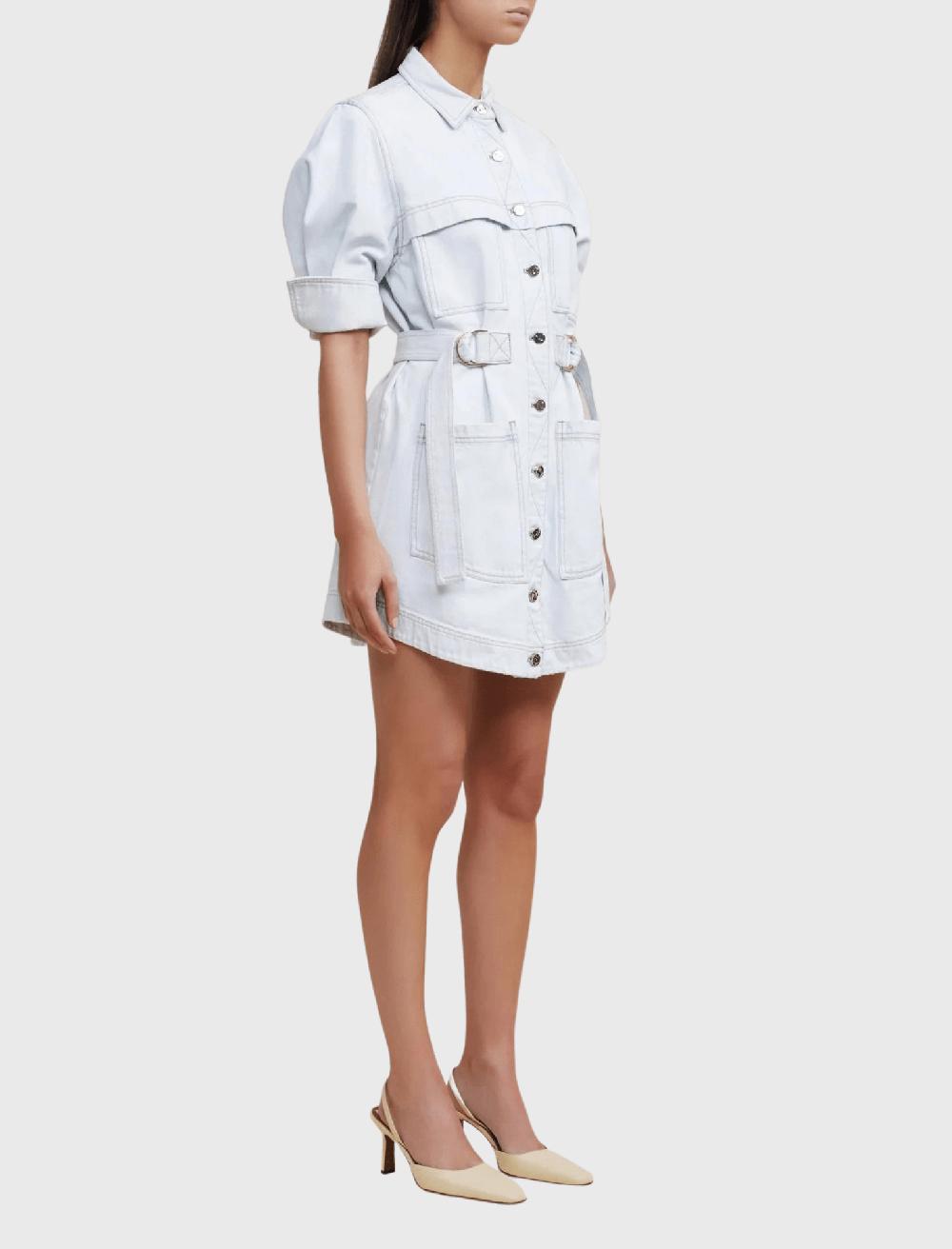 C & M Camilla And Marc Holmes Short Sleeve Denim Shirt Dress