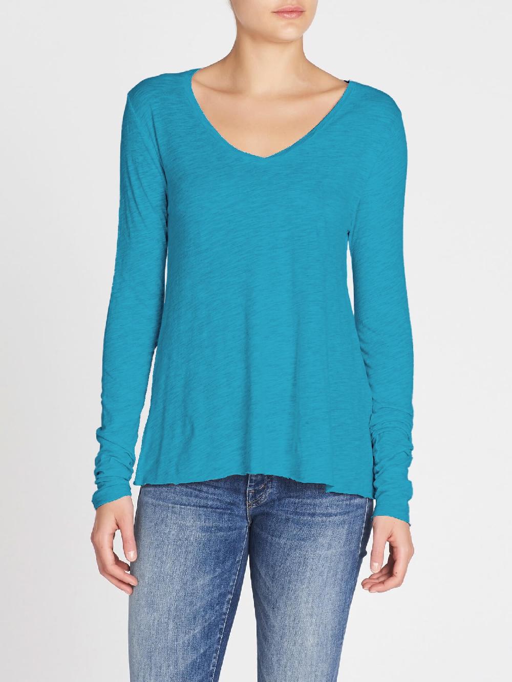 C & M Camilla And Marc Jacksonville Long Sleeve V Neck Tee