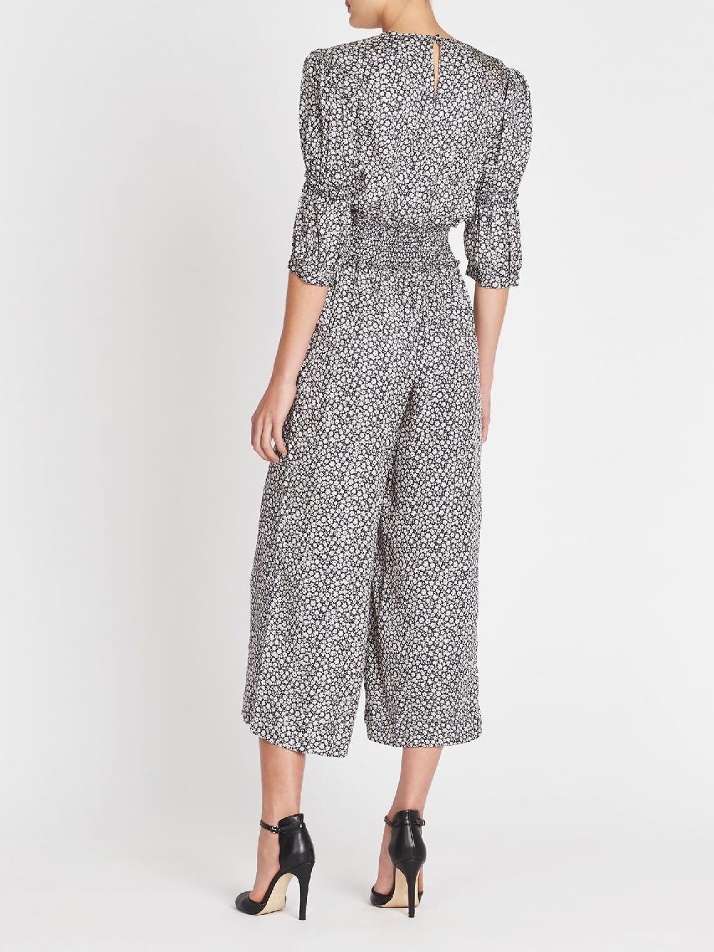 C & M Camilla And Marc Lauren Floral Silk Jacquard Jumpsuit