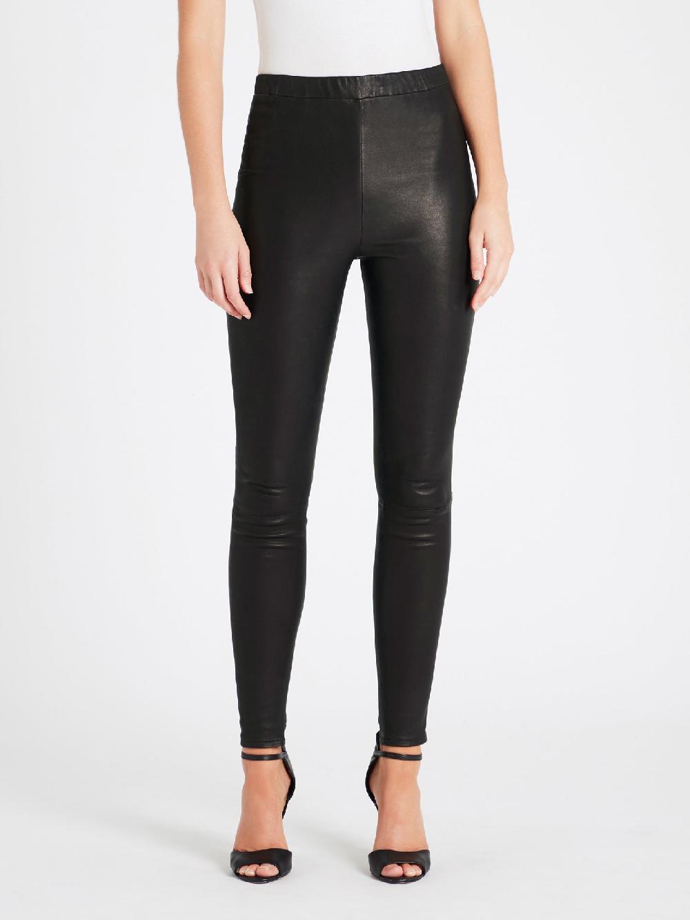C & M Camilla And Marc Macey High Rise Pull On Leather Leggings