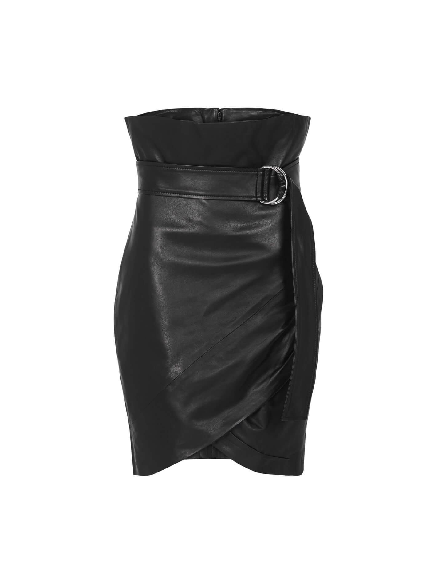 c & m camilla and marc Magma High Waisted Leather Mini Skirt