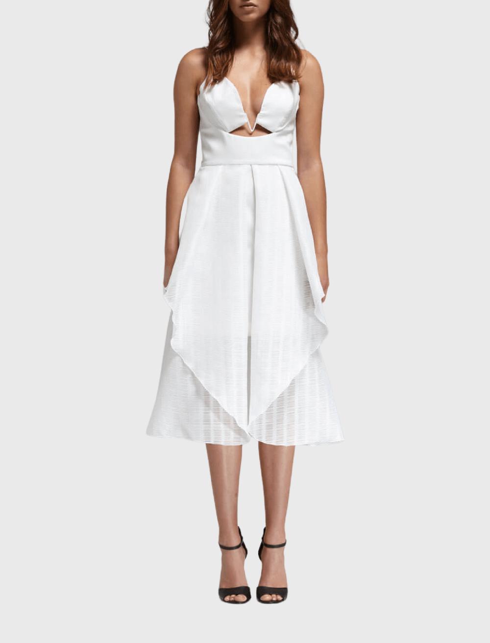 C & M Camilla And Marc Rome Organza V Wire Ball Dress