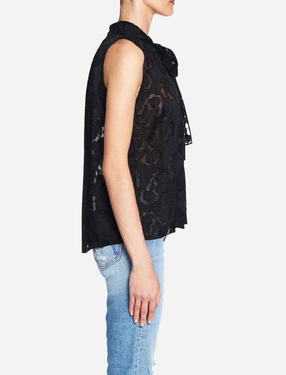 C & M Camilla And Marc Short Sleeve Jacquard Scarf Top