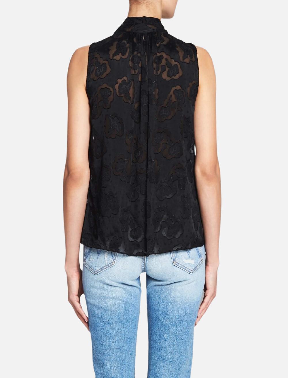 C & M Camilla And Marc Short Sleeve Jacquard Scarf Top