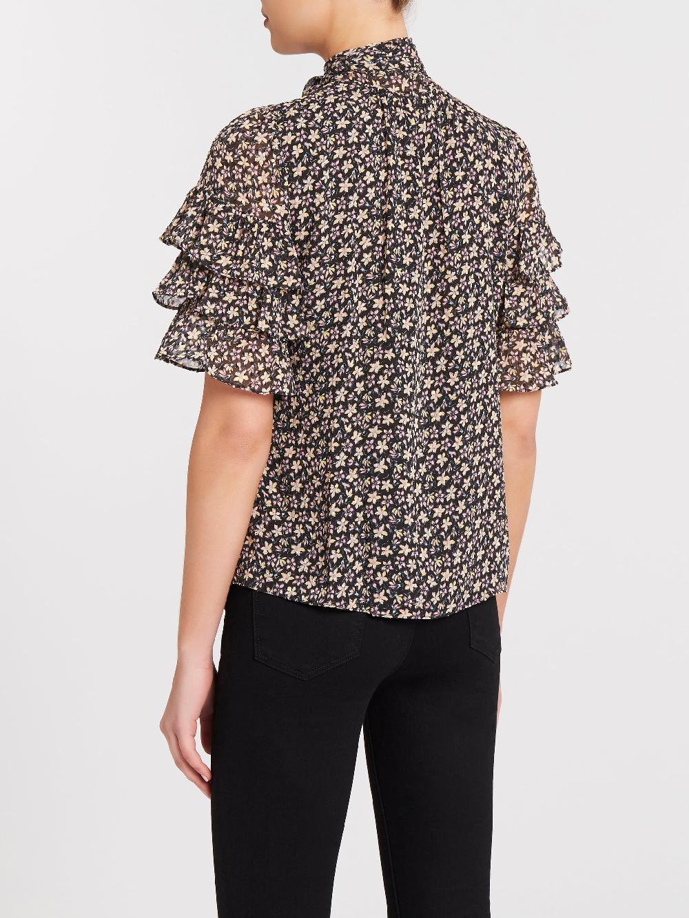 C & M Camilla And Marc Short Sleeve Louisa Ruffle Top