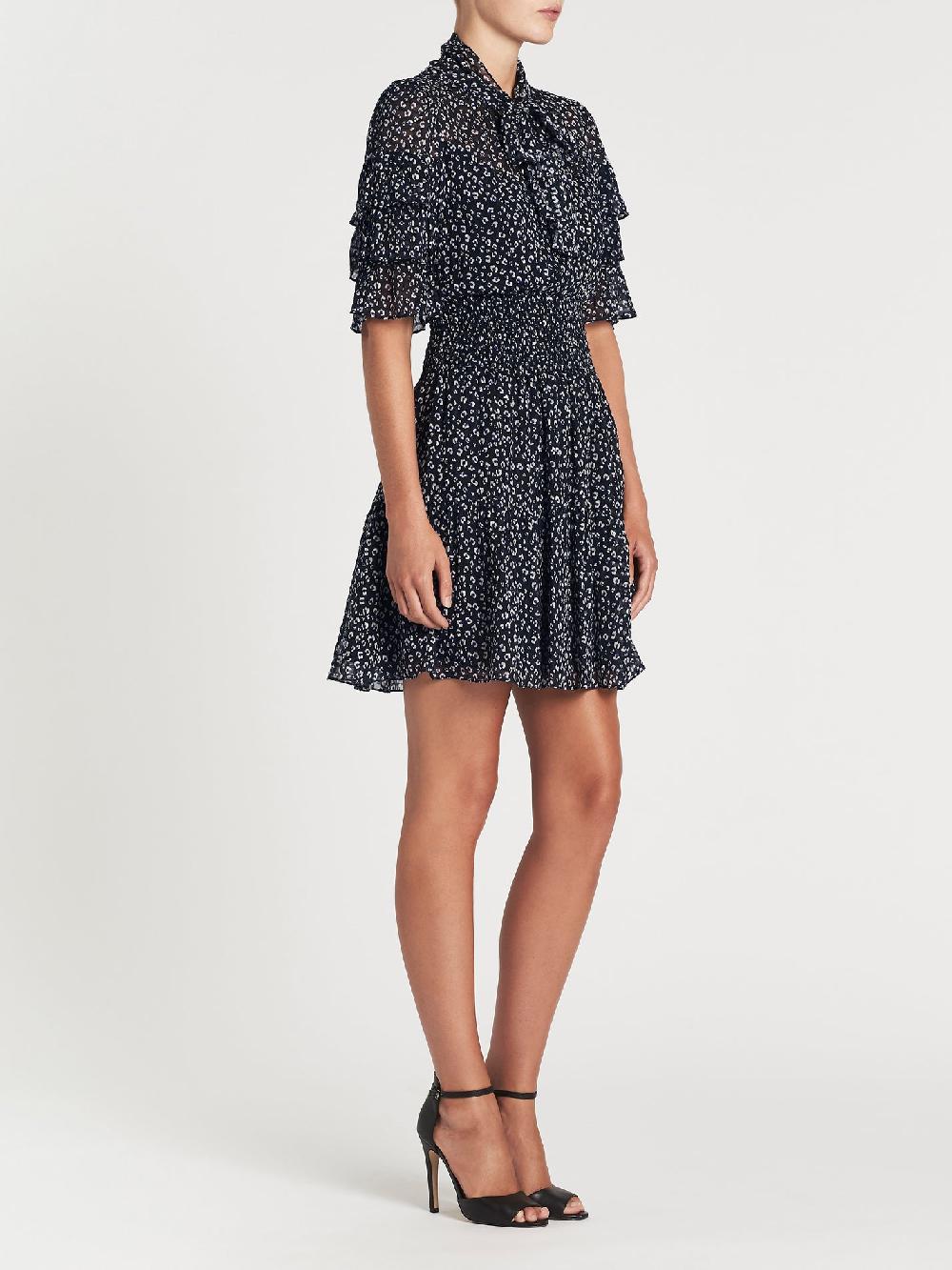 C & M Camilla And Marc Short Sleeve Mini Cheetah Dress