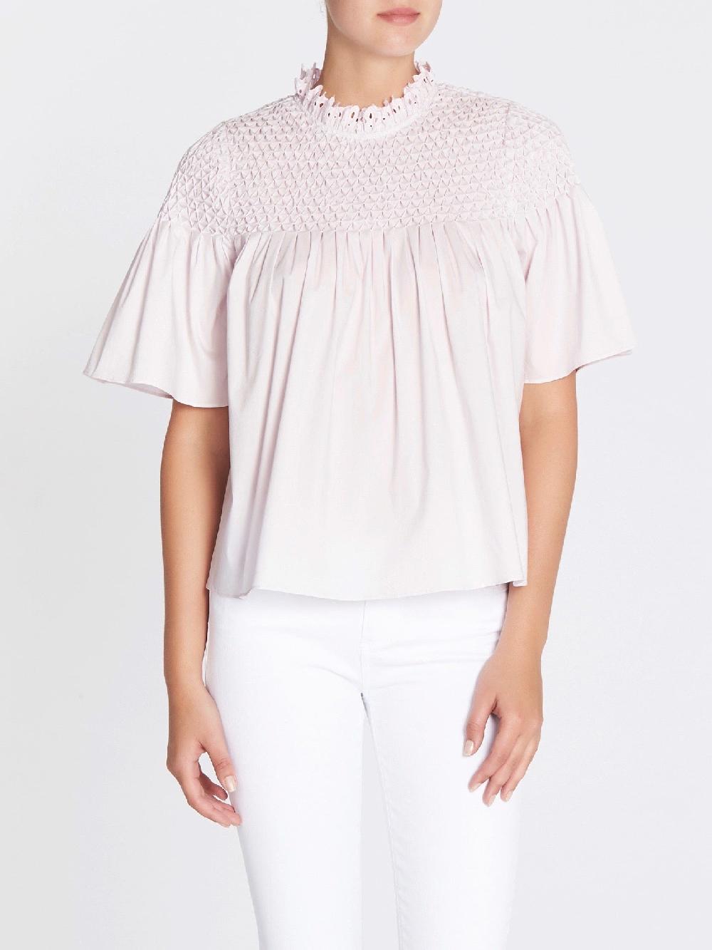 C & M Camilla And Marc Short Sleeved Sateen Smock Top