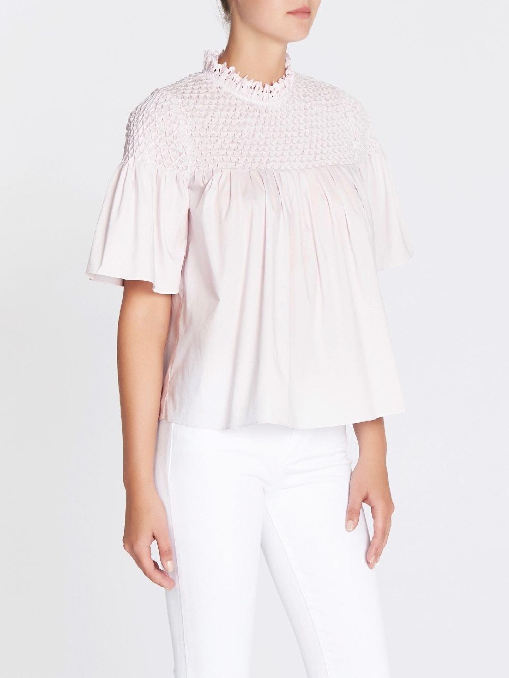 C & M Camilla And Marc Short Sleeved Sateen Smock Top