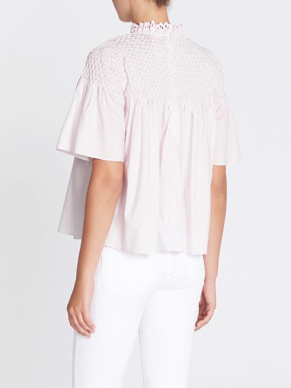 C & M Camilla And Marc Short Sleeved Sateen Smock Top