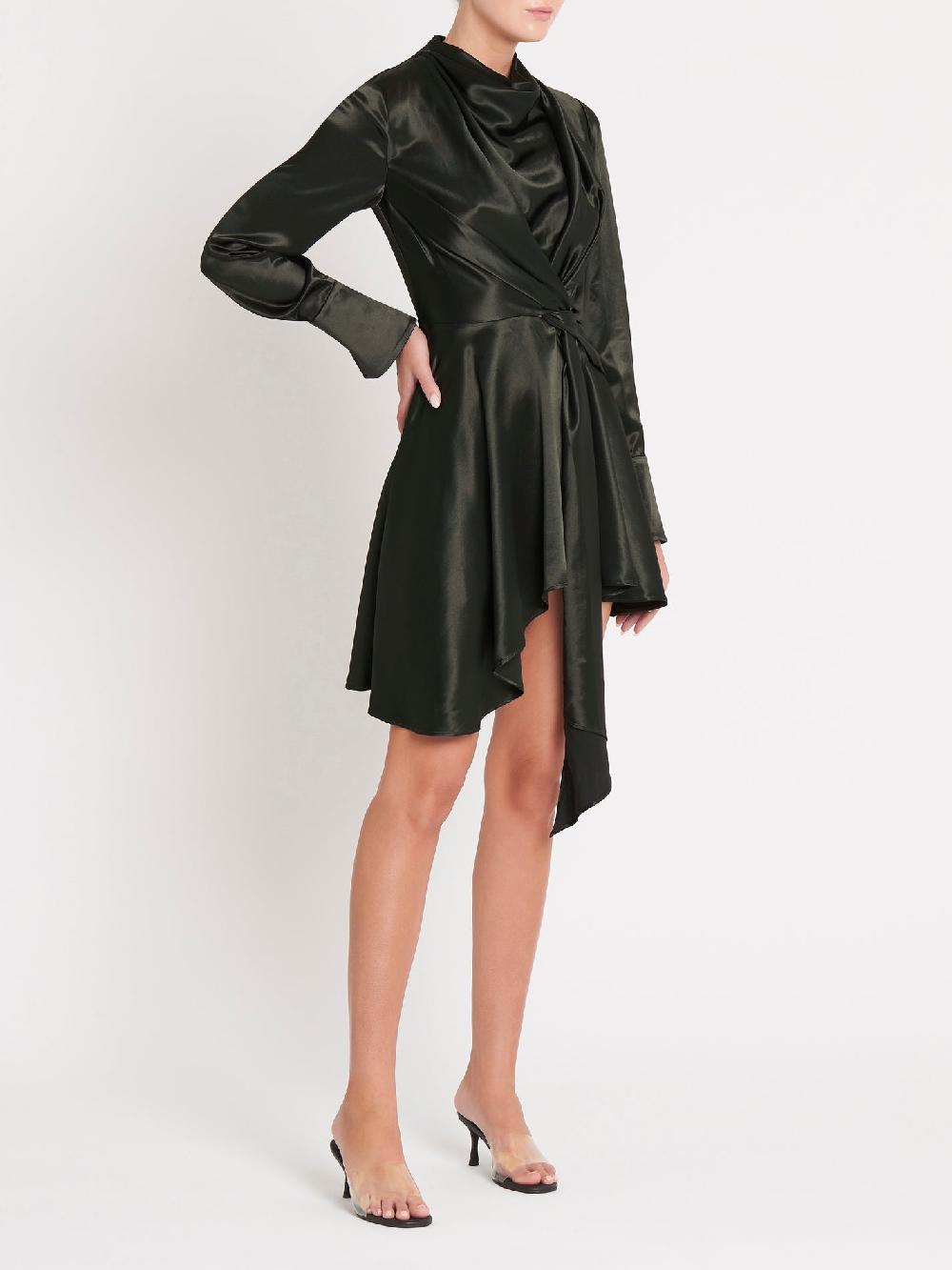 C & M Camilla And Marc Simmons Satin Long Sleeve Dress