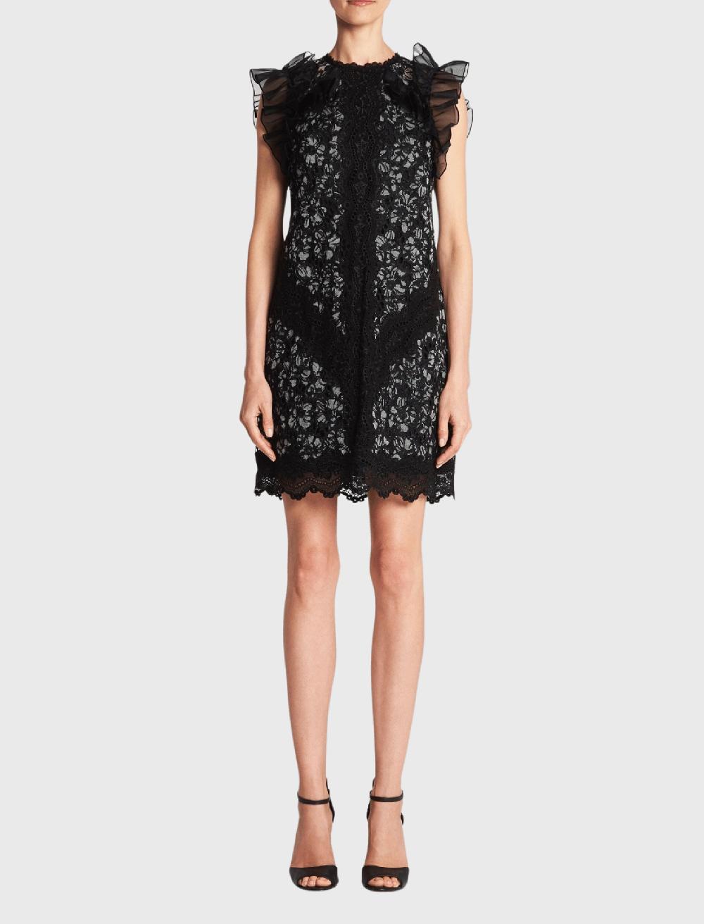 C & M Camilla And Marc Sleeveless Mini Floral Embroidery Dress