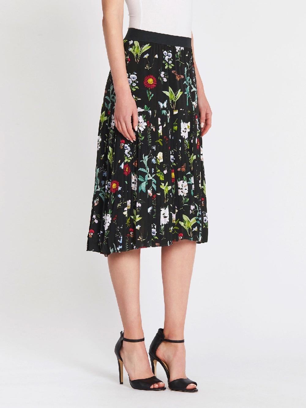 C & M Camilla And Marc Talise Pleated Floral Midi Skirt