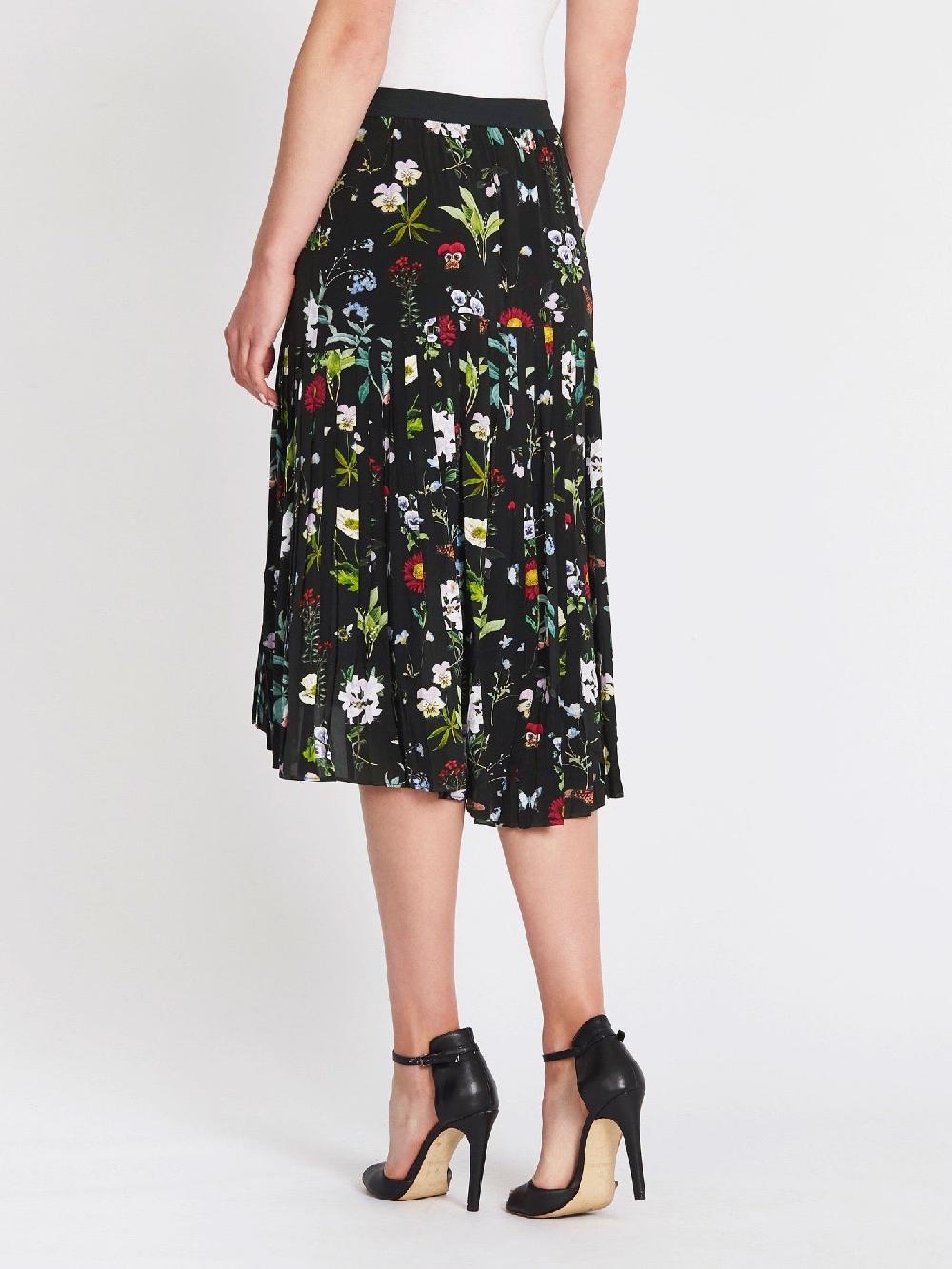 C & M Camilla And Marc Talise Pleated Floral Midi Skirt