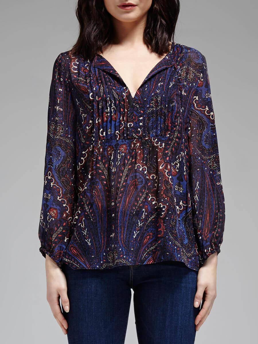 C & M Camilla And Marc Vandrea Paisley Print Sheer Blouse