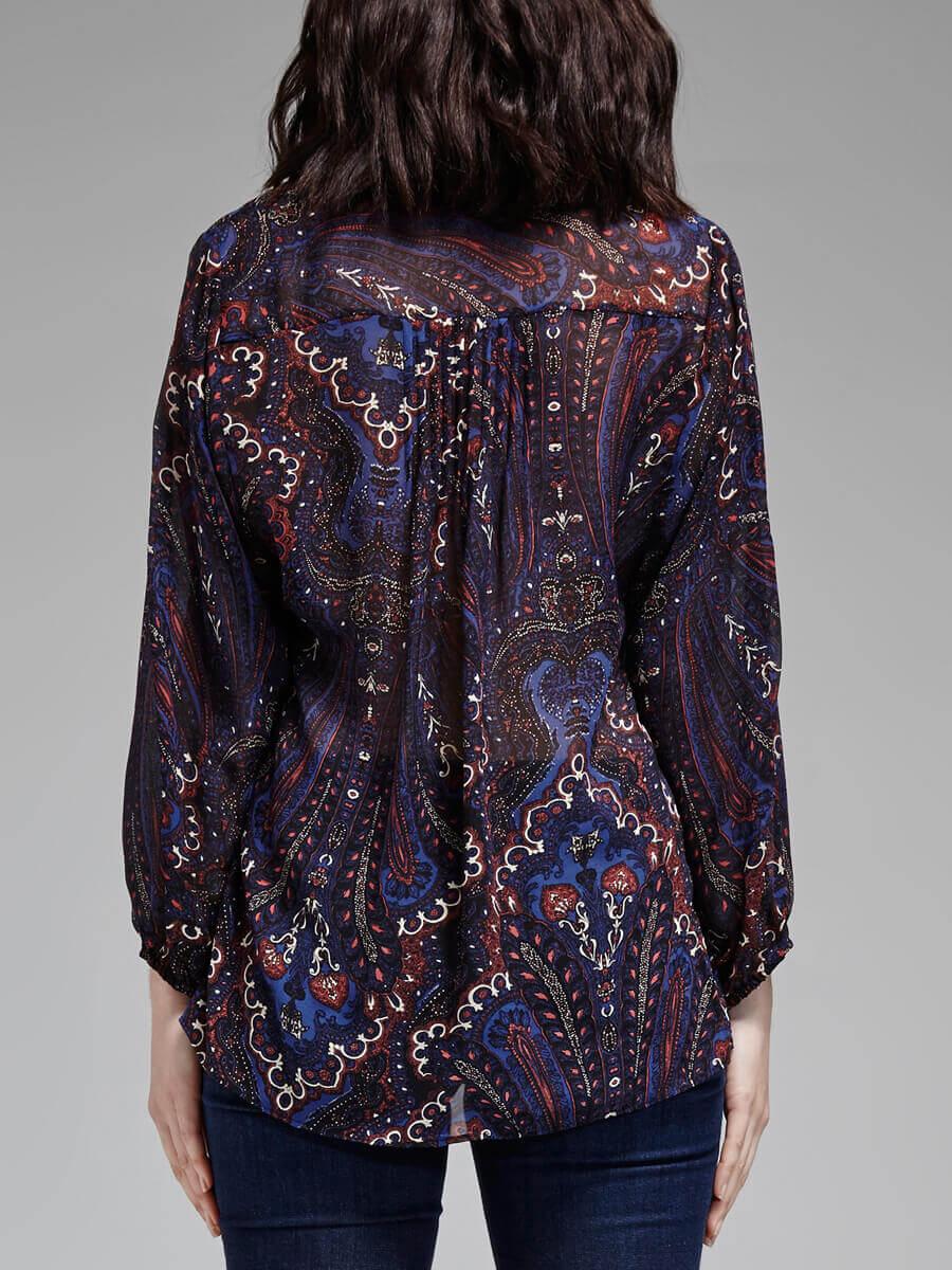 C & M Camilla And Marc Vandrea Paisley Print Sheer Blouse