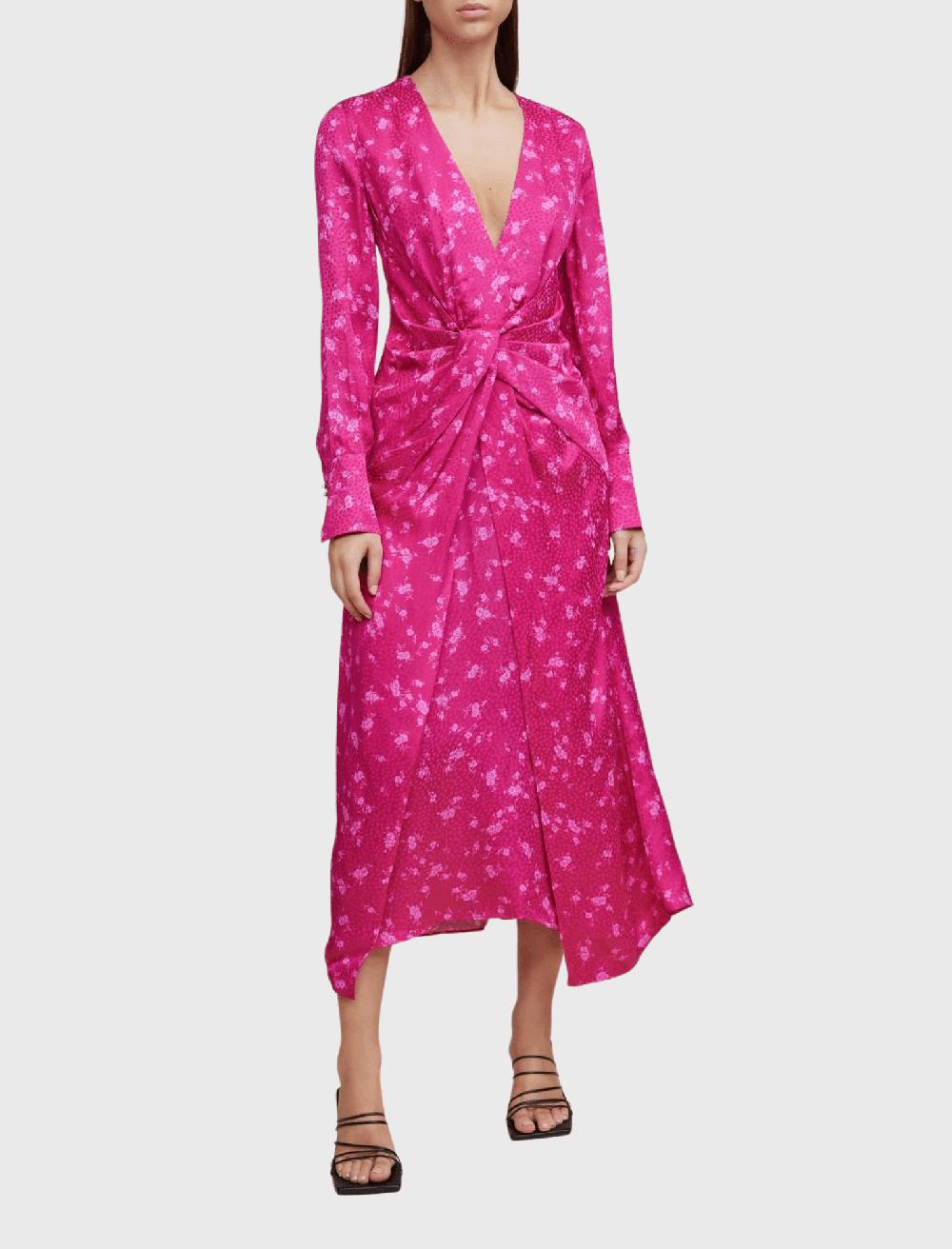 C & M Camilla And Marc Wetherby Long Sleeve Midi Dress