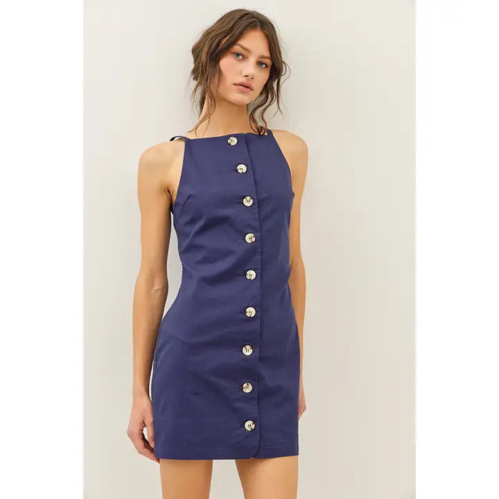 c collection Classic Navy Linen Dress