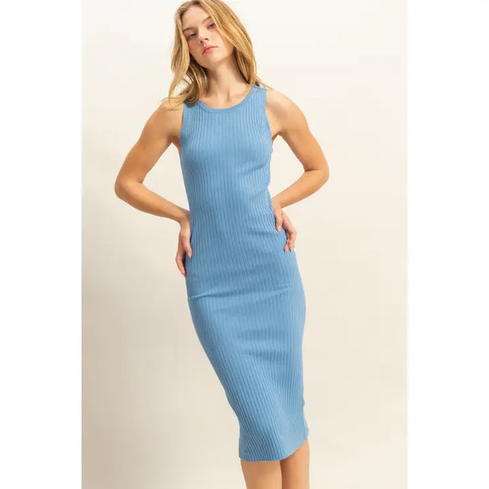 c collection Ribbed Sleeveless Dress