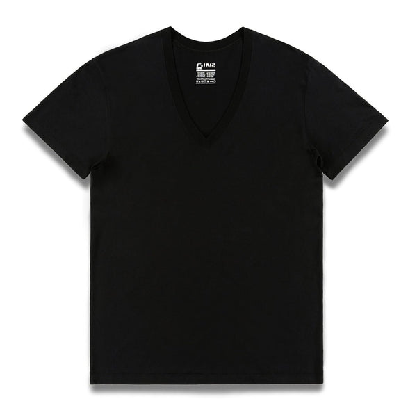 c in² Core Deep V-Neck T-Shirt Black