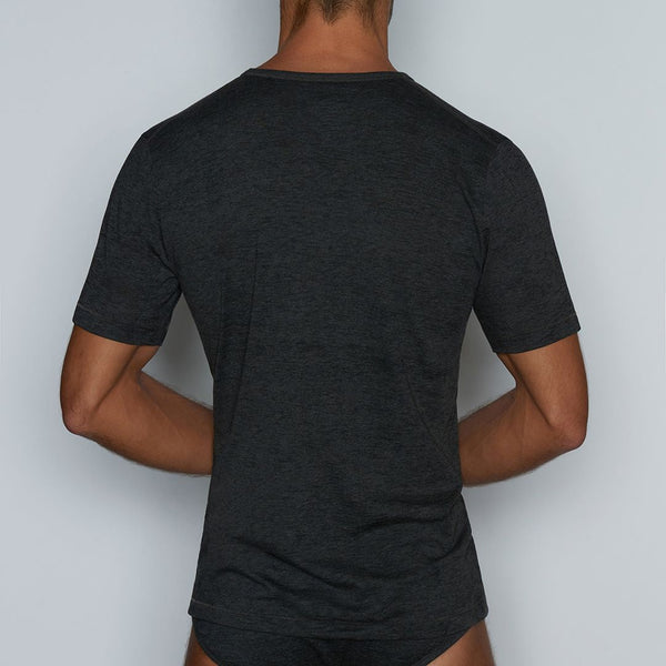 C In² Hand Me Down V-Neck T-Shirt Coal Heather