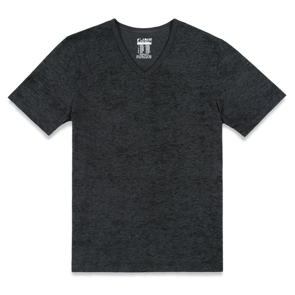 c in² Hand Me Down V-Neck T-Shirt Coal Heather