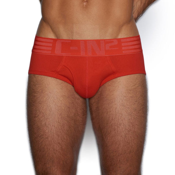 C In² Hard//Core Fly Front Brief Riley Red