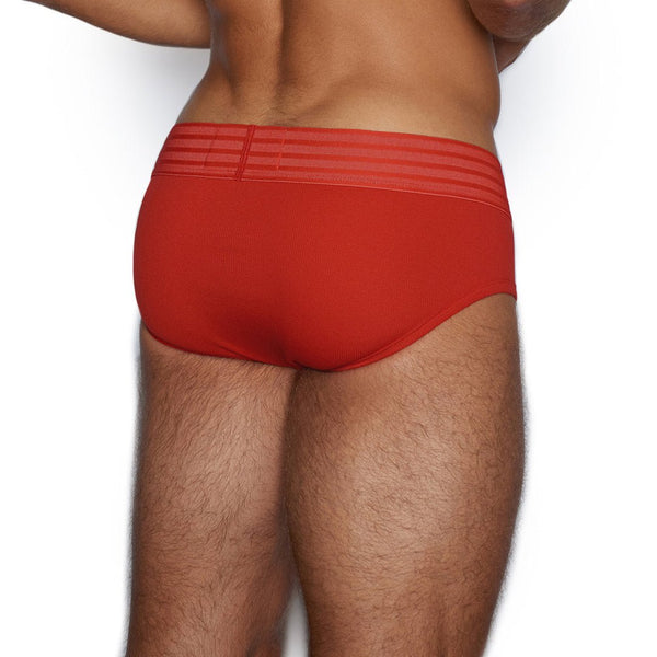 C In² Hard//Core Fly Front Brief Riley Red
